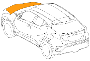 покраска капота toyota c-hr